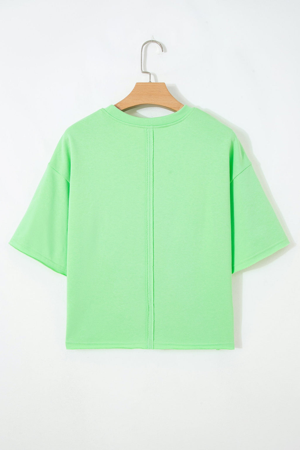 Crab Embroidered Patch Loose Round Neck Tee