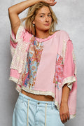 POL Double gauze top Candy Pink