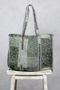 POL Tote bag quilted green multi