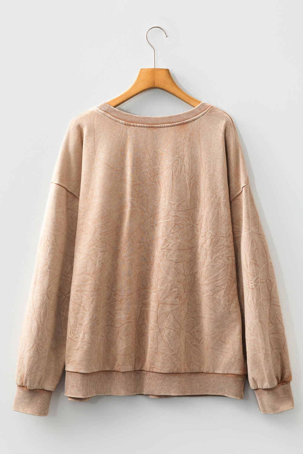Plus Size SAVE BY GRACE Embroidered Mineral Wash Sweatshirt
