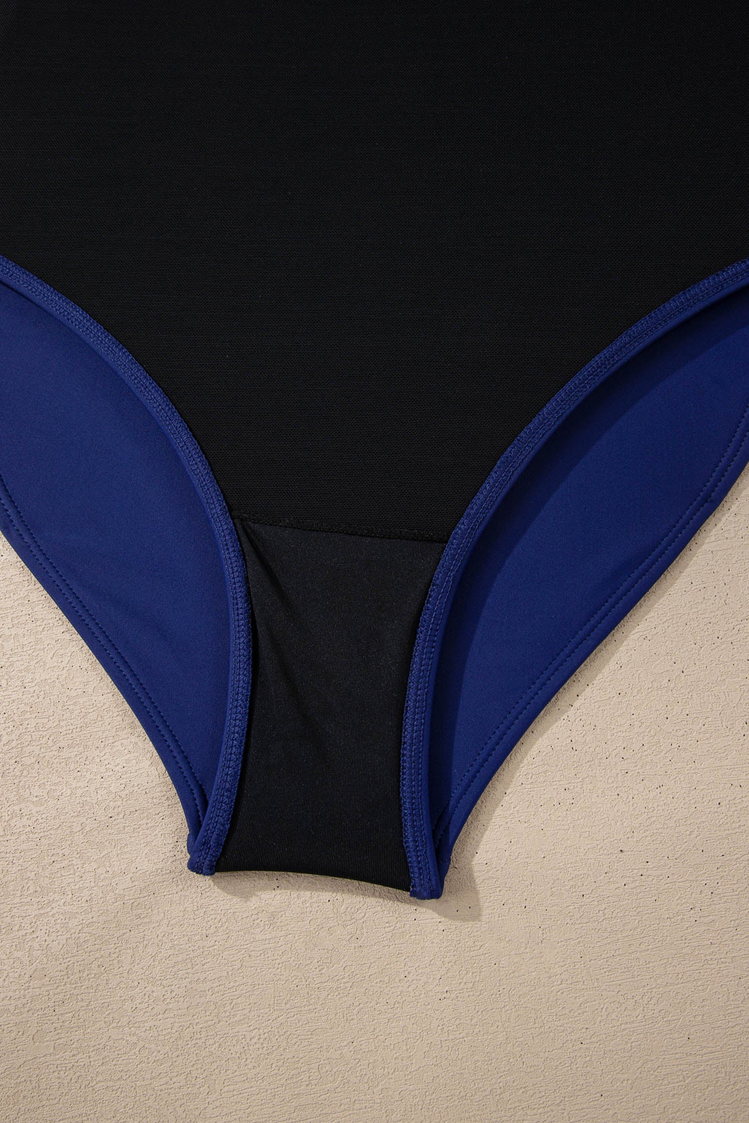 Colorblock Square Neckline One-Piece Swimsuit