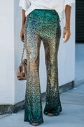 Sequin Gradient High Waist Flared Pants