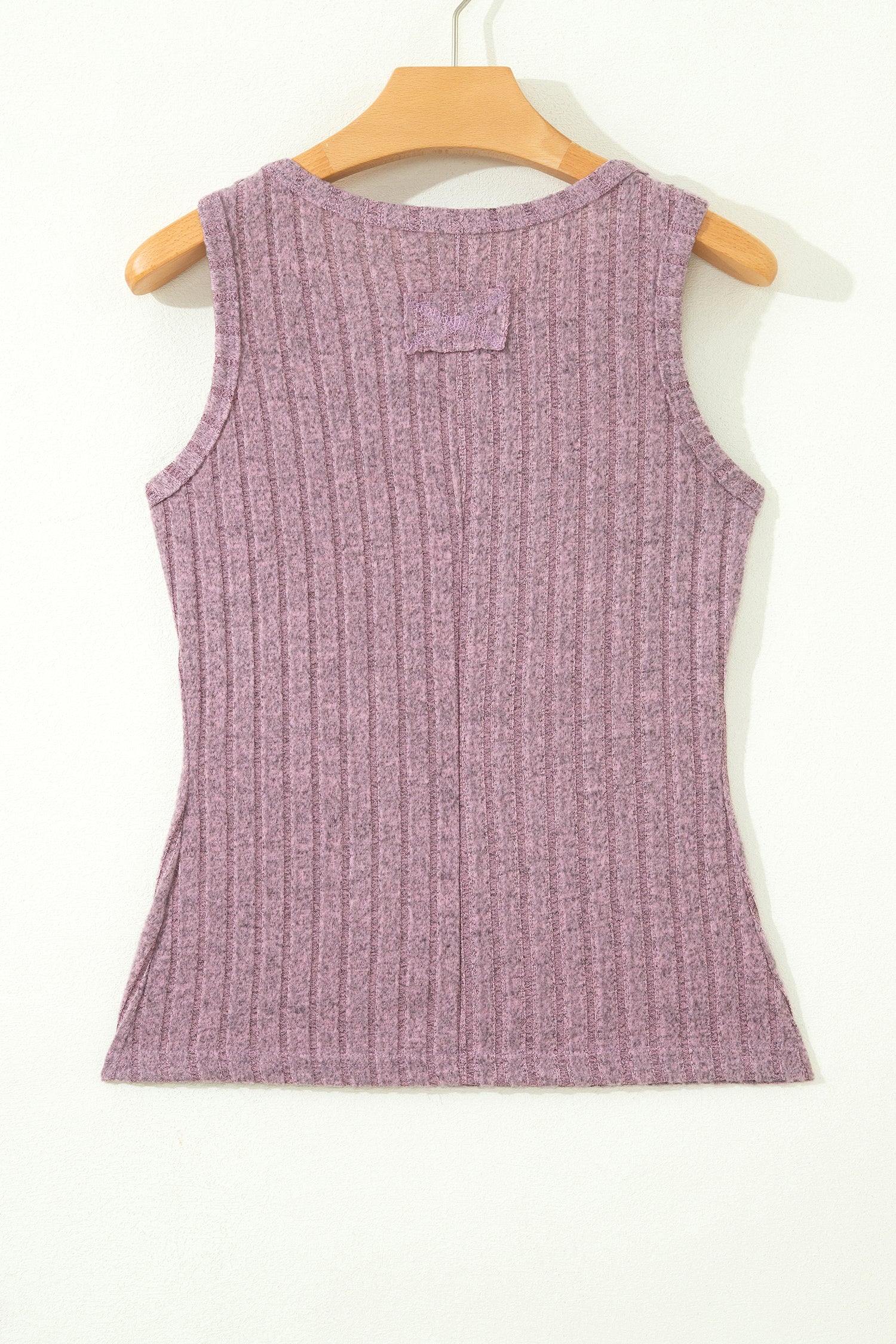 Solid Ribbed Knit Mineral Wash Tank Top