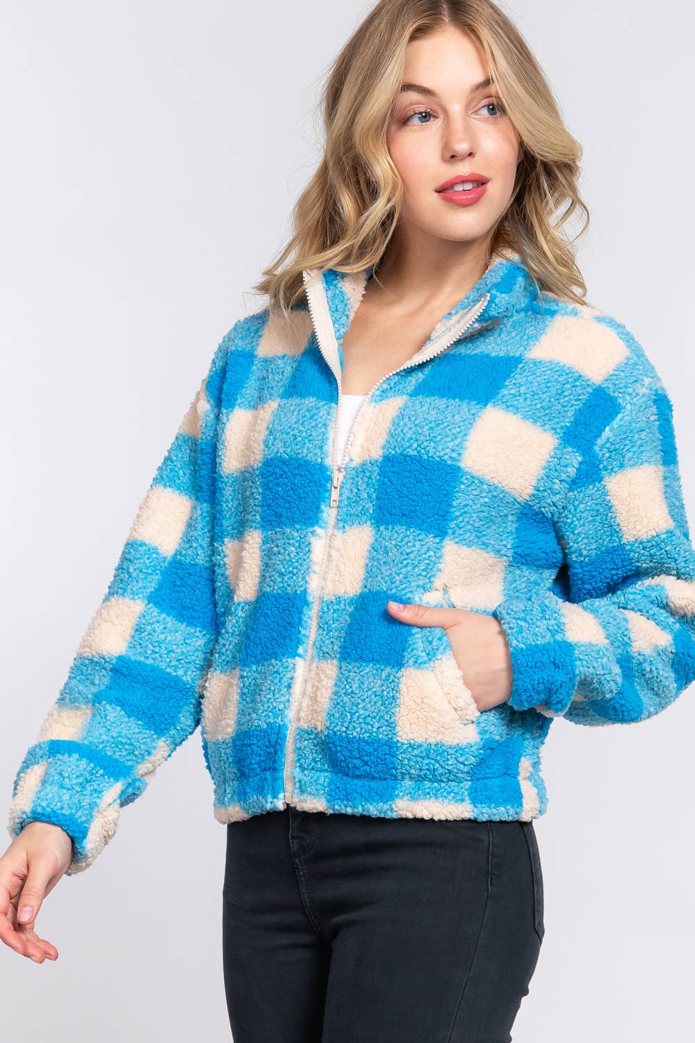 ',,,._ Faux fur Jacket: CAMEL-173616 / S