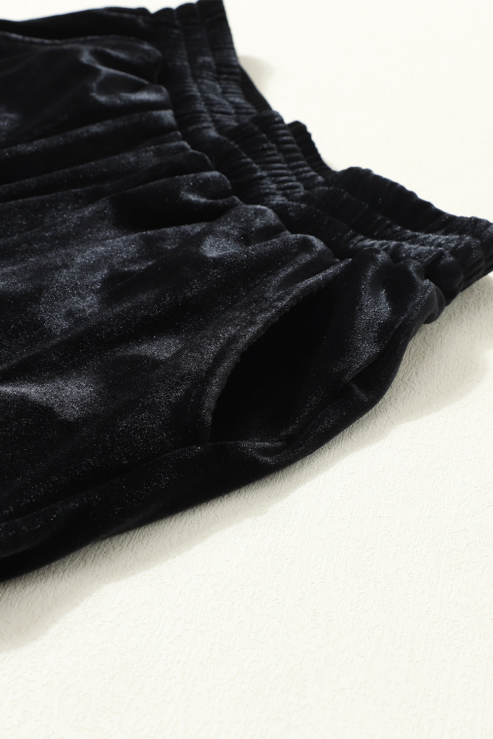 Solid Velvet Jogger Pants