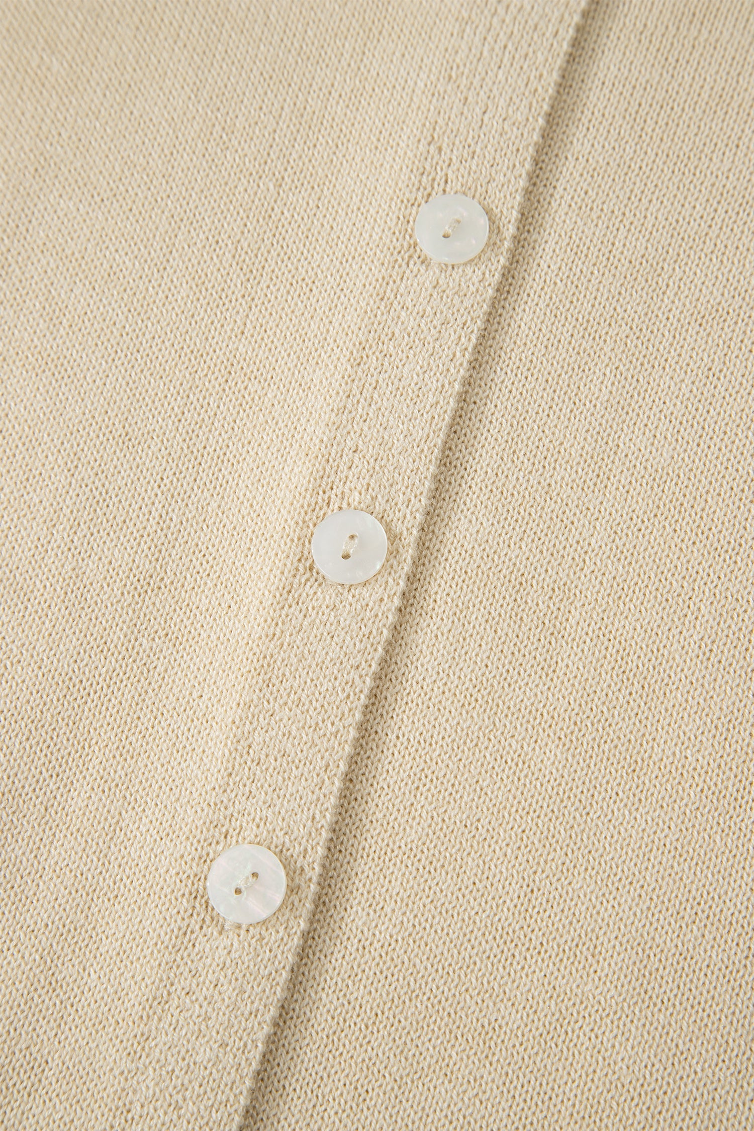 Solid Button-Front Rolled Hem Sweater Top