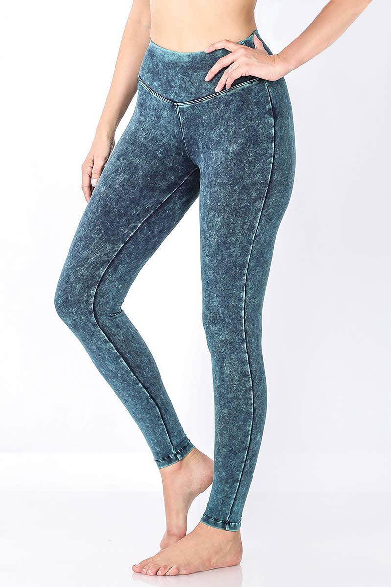 `.Tummy Control Leggings: DEEPAQUA-90093 / XL