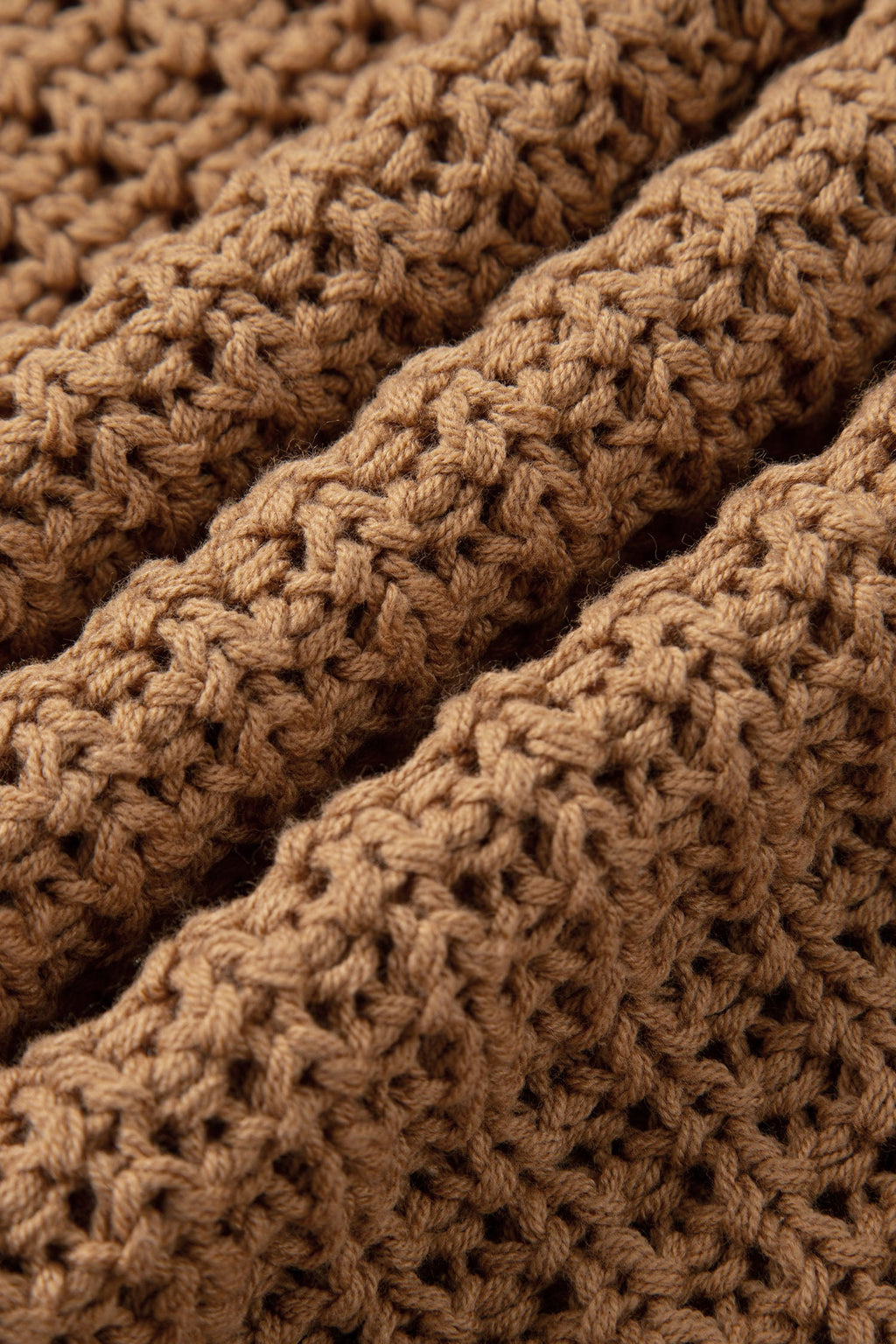 Hollowed Knit Wide Sleeve Pullover Sweater