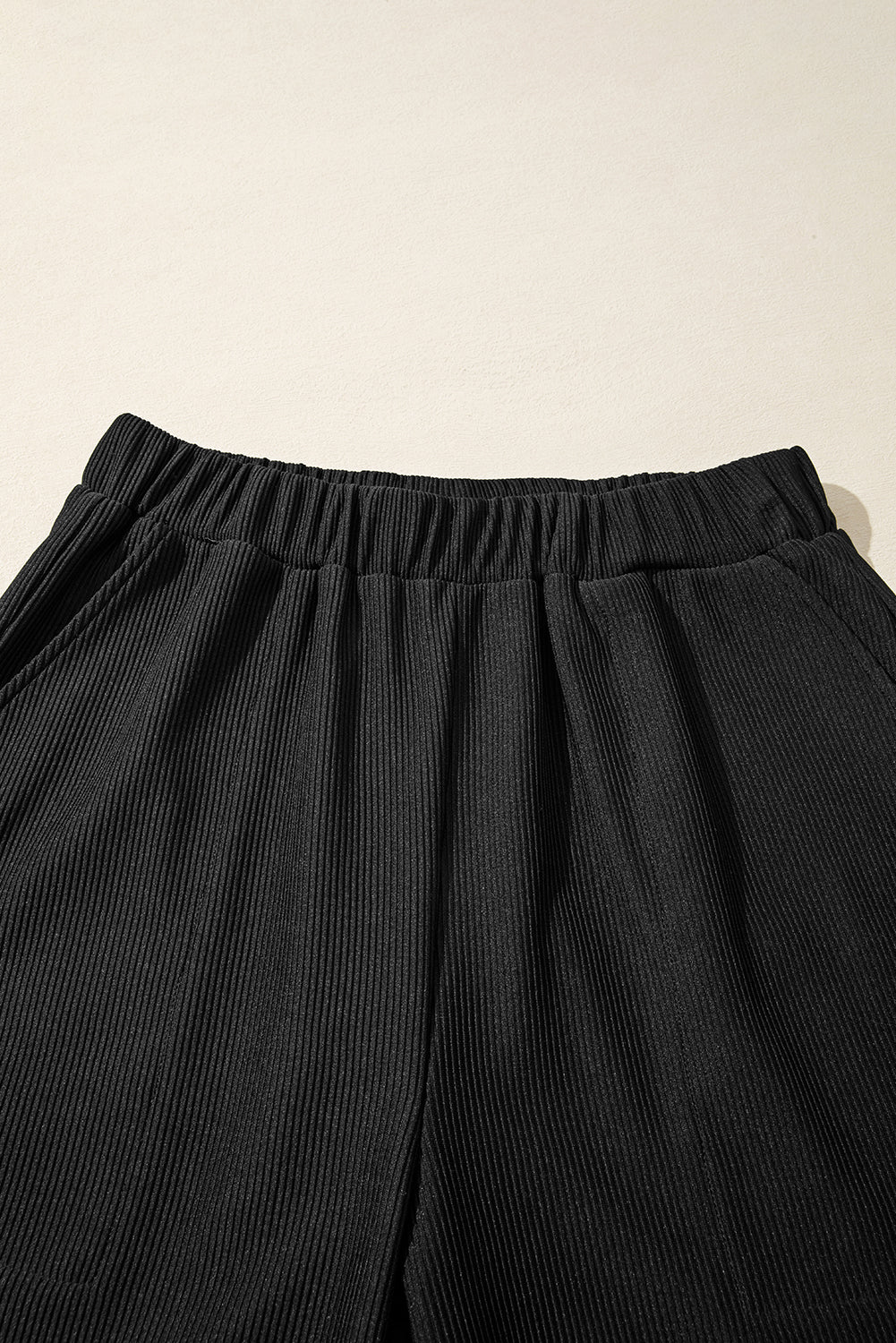 Ribbed Knit Top and Shorts Set