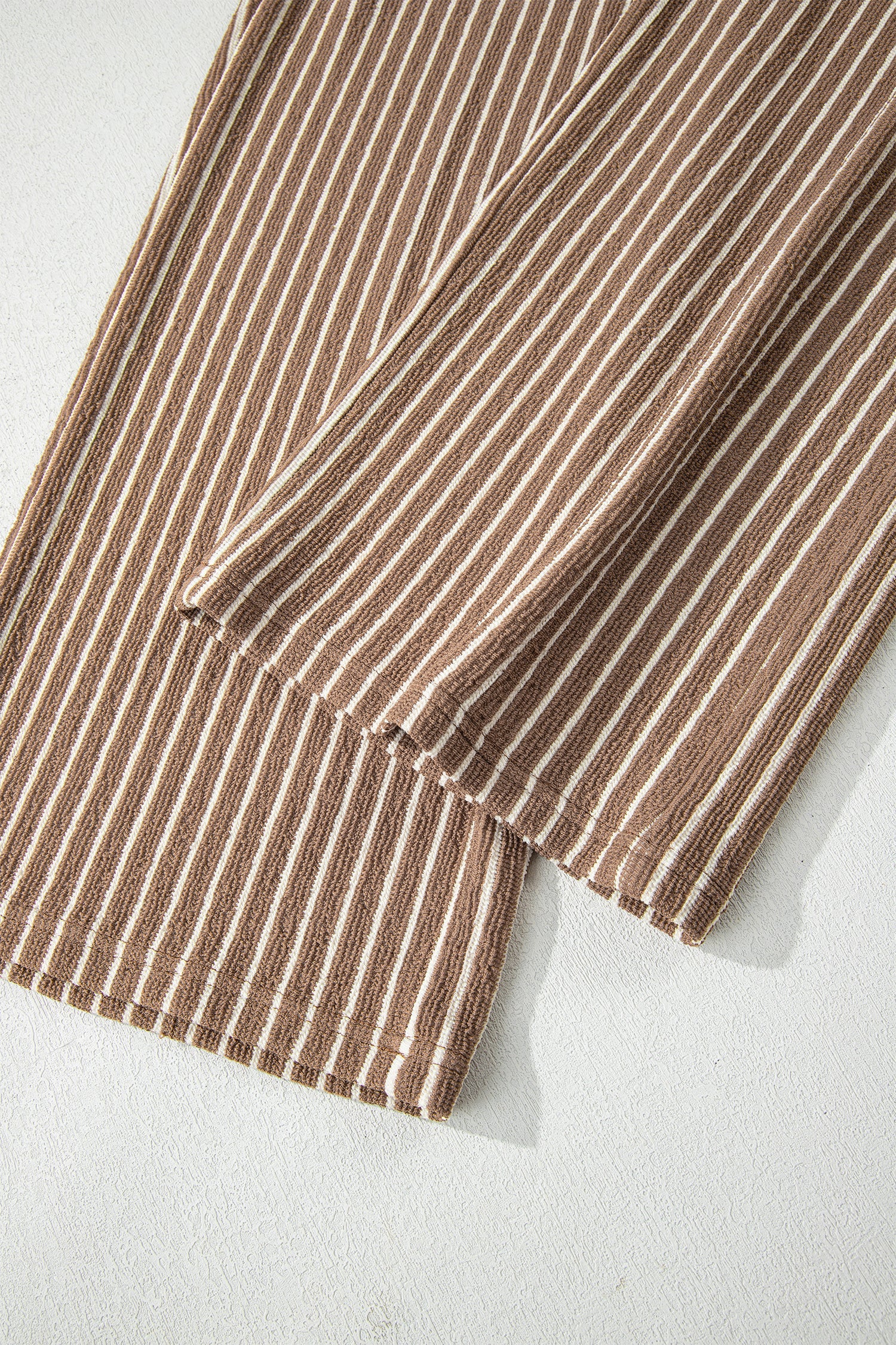 Stripe Crew Neck Tee and Drawstring Pants Set