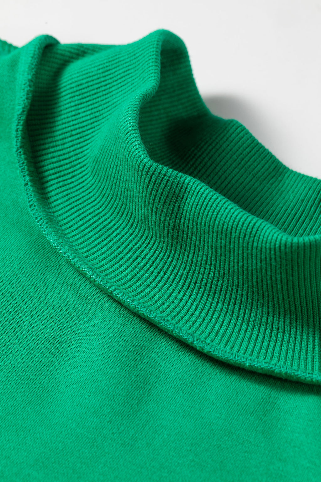 Reversible Mock Neck Oversize Drop Shoulder Sweatshirt