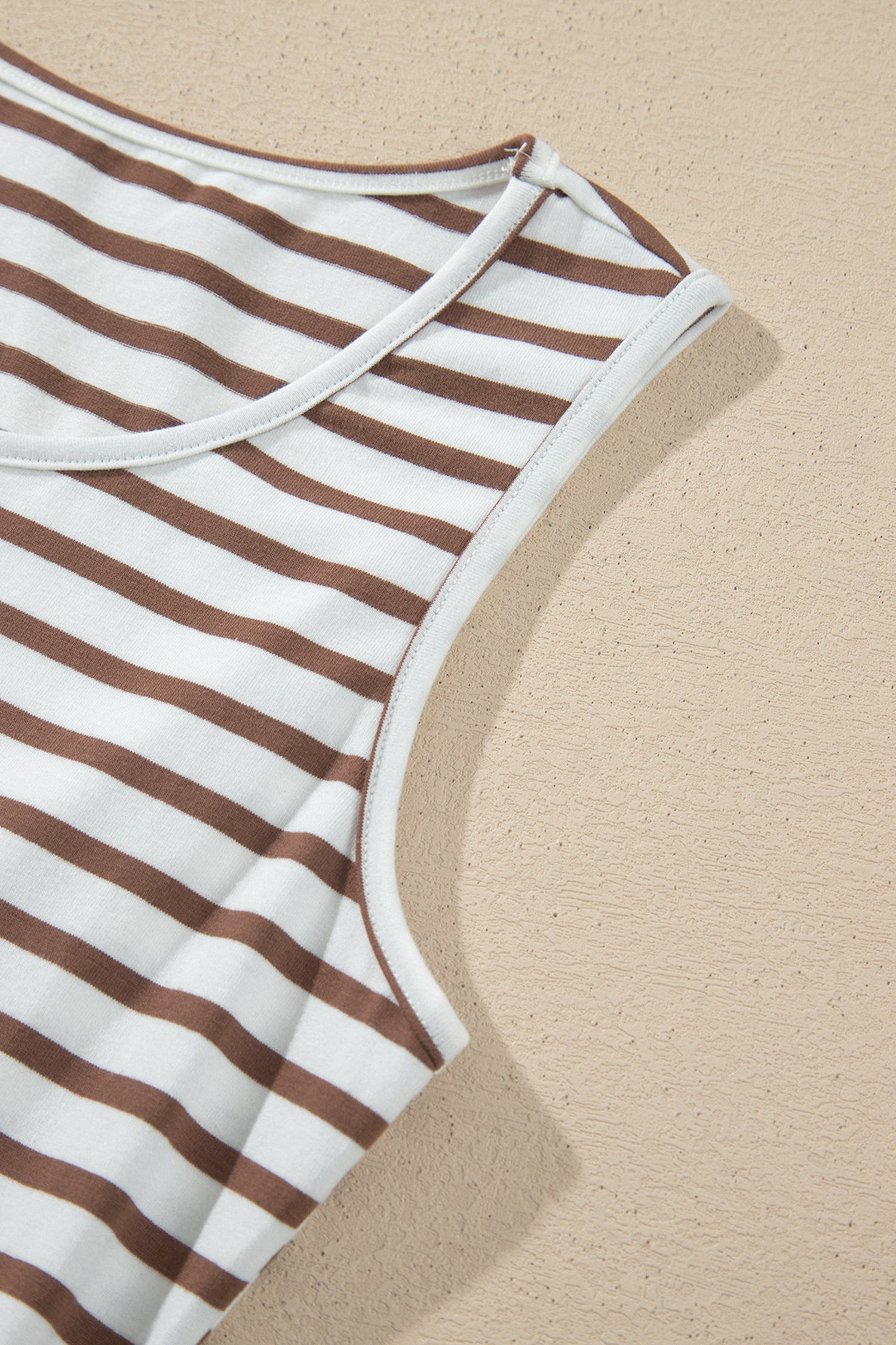 Stripe Colorblock Patchwork Sleeveless Long Dress
