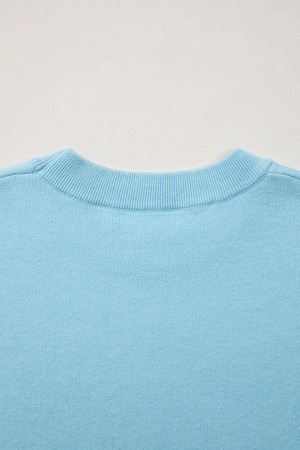 Solid Scalloped Hem 3/4 Sleeve Sweater Top