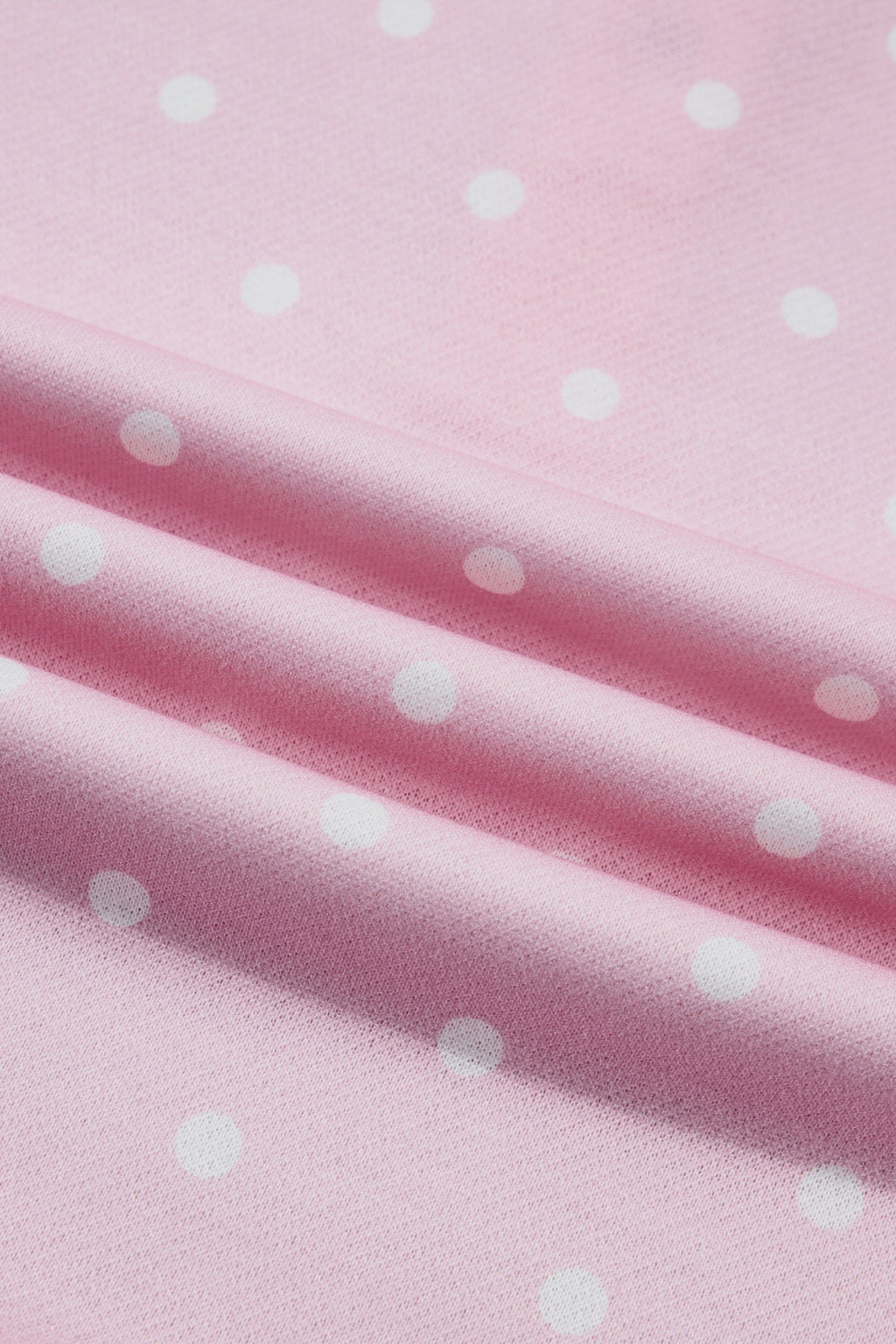 Polka Dot Metal Button Collar Pullover Sweatshirt