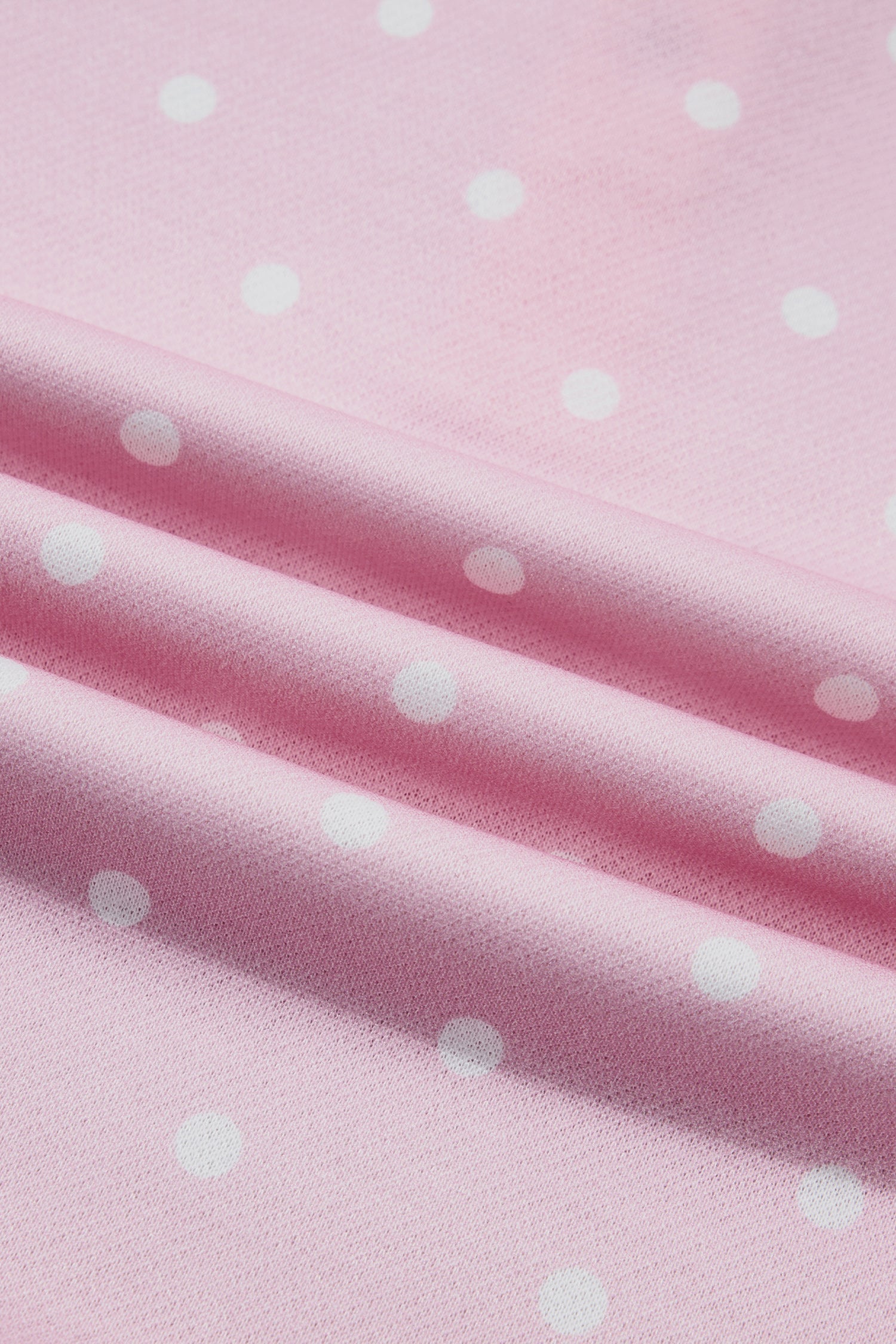 Polka Dot Metal Button Collar Pullover Sweatshirt