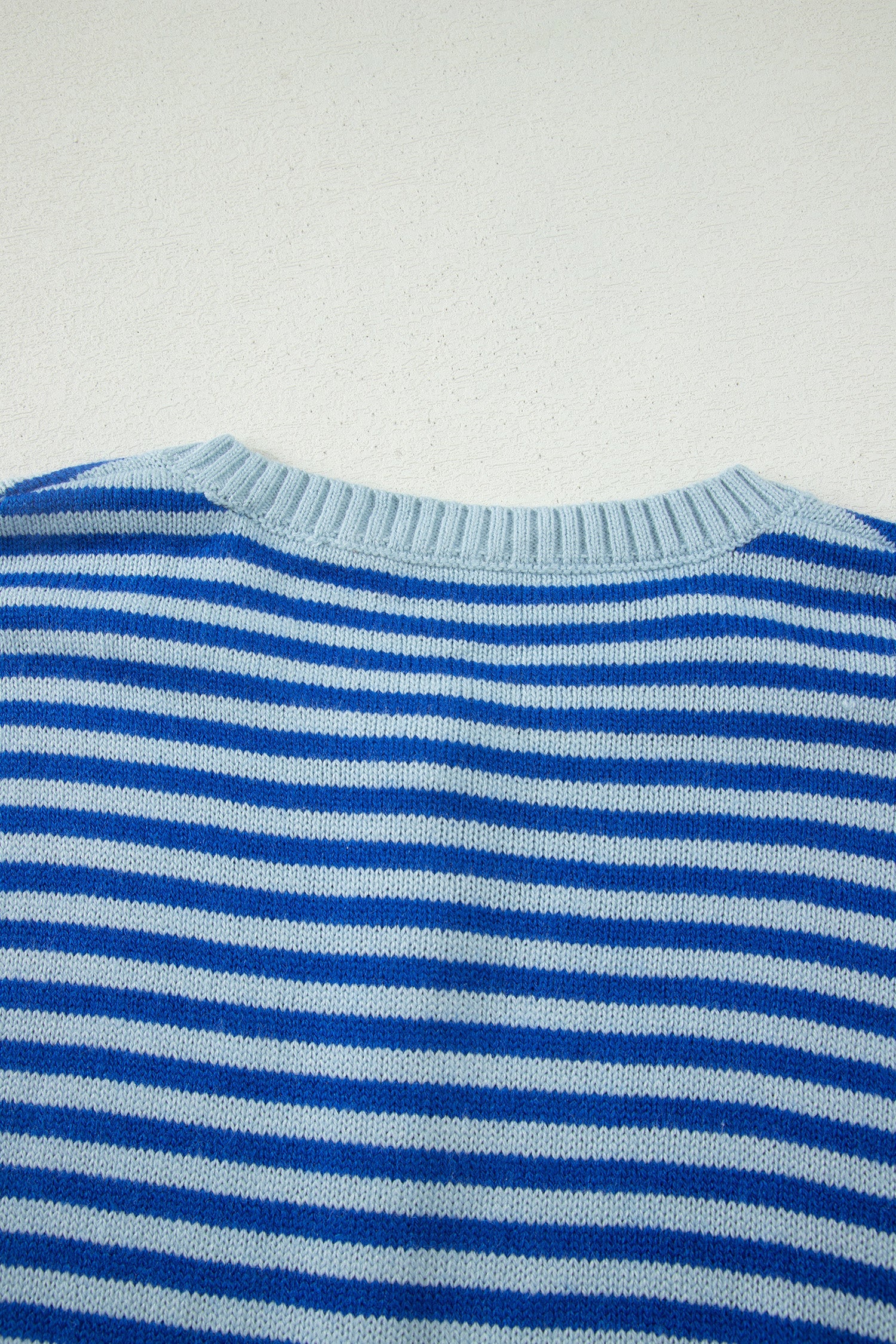 Stripe 3/4 Sleeve Button Down Knit Cardigan