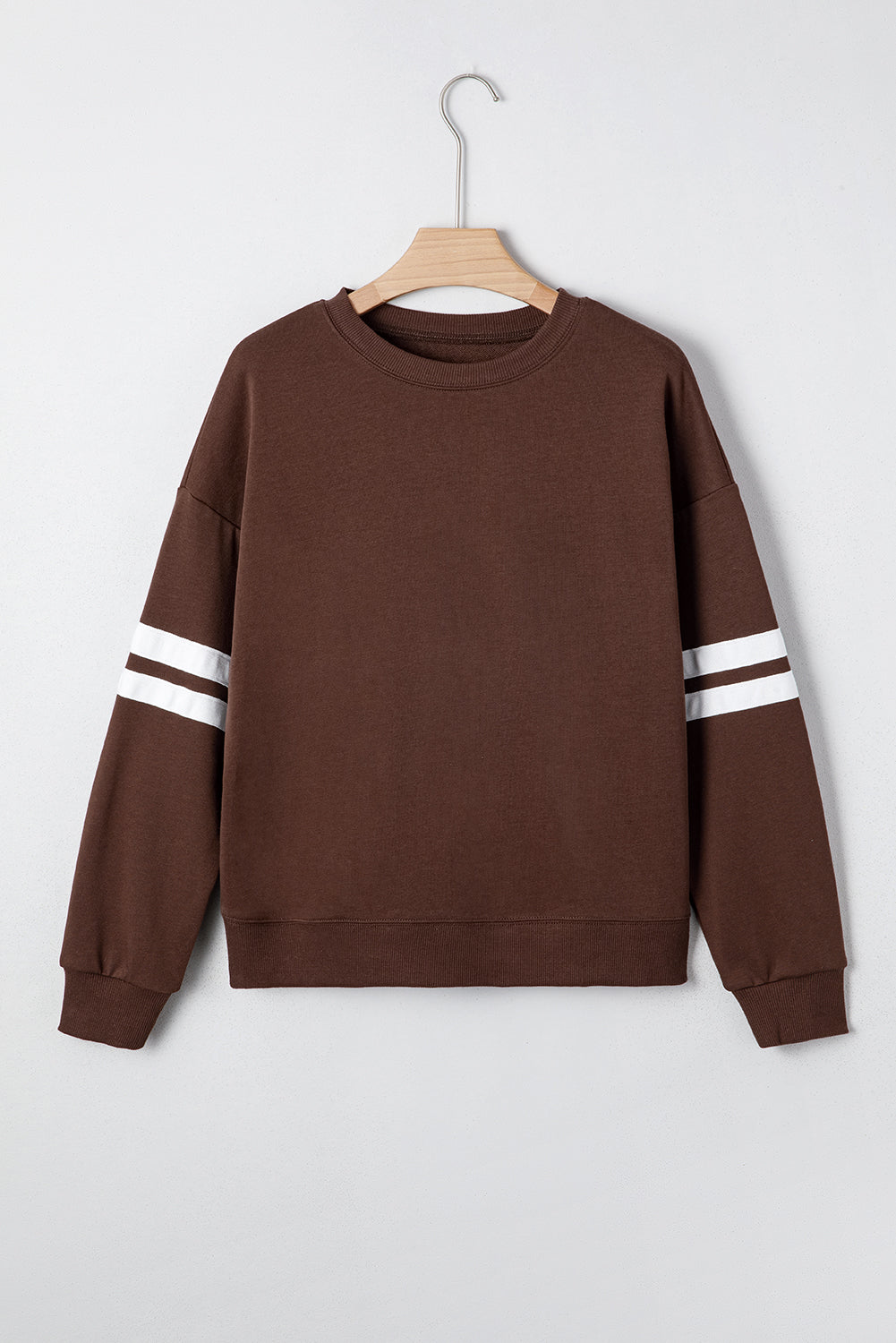 Varsity Stripe Drop Shoulder Oversized Sweatshirt