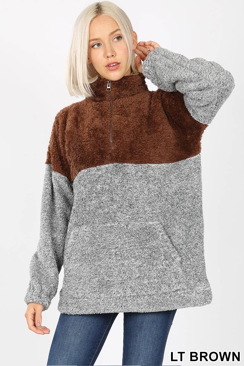 ',,,._ Faux fur Jacket: CAMEL-173616 / M
