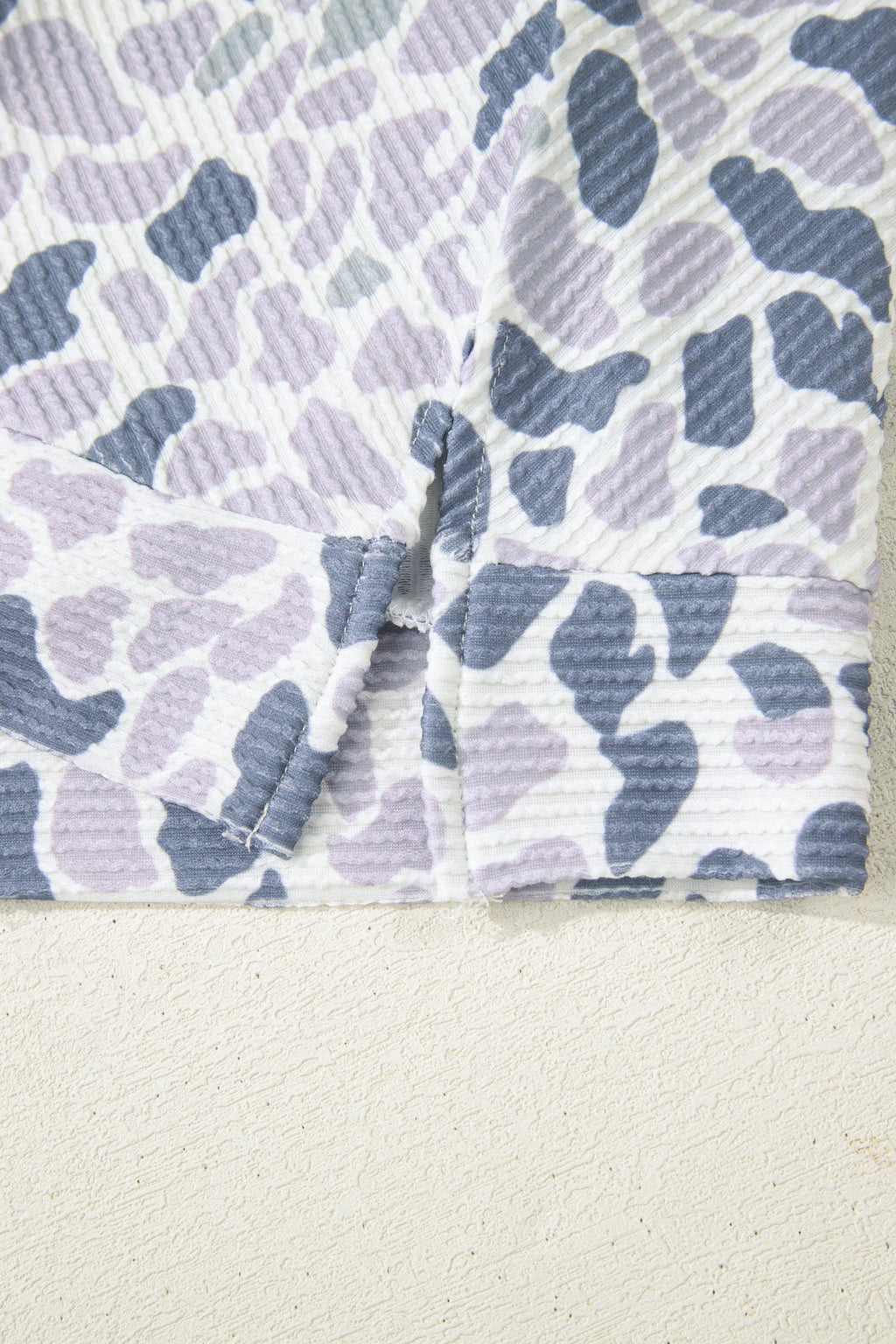 Camo Corded Knit Tee & Drawstring Pants Set