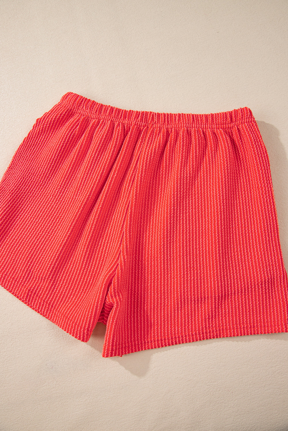 Corded Knit Long Sleeve Top and Shorts Set