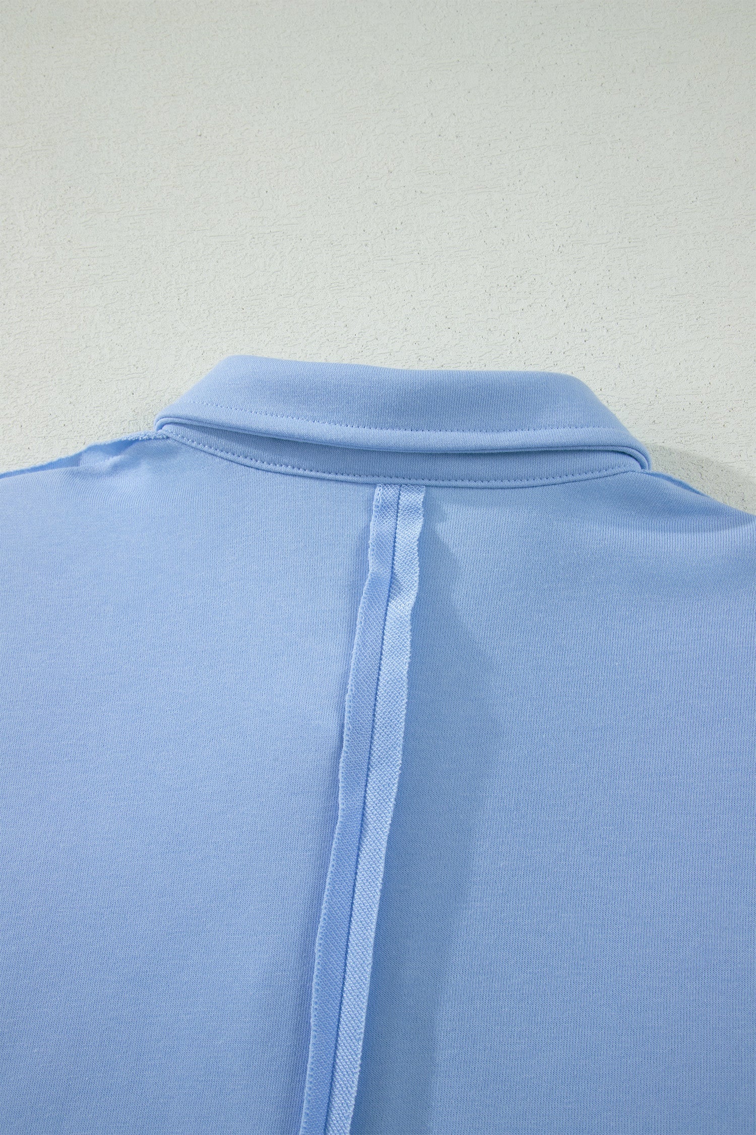 Solid Polo Tee & Elastic Waist Short Set