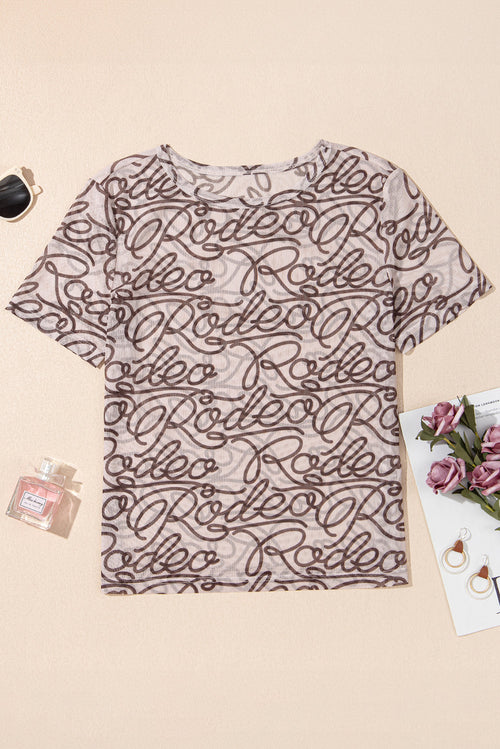 Western Rodeo Mesh Short Sleeve T-Shirt