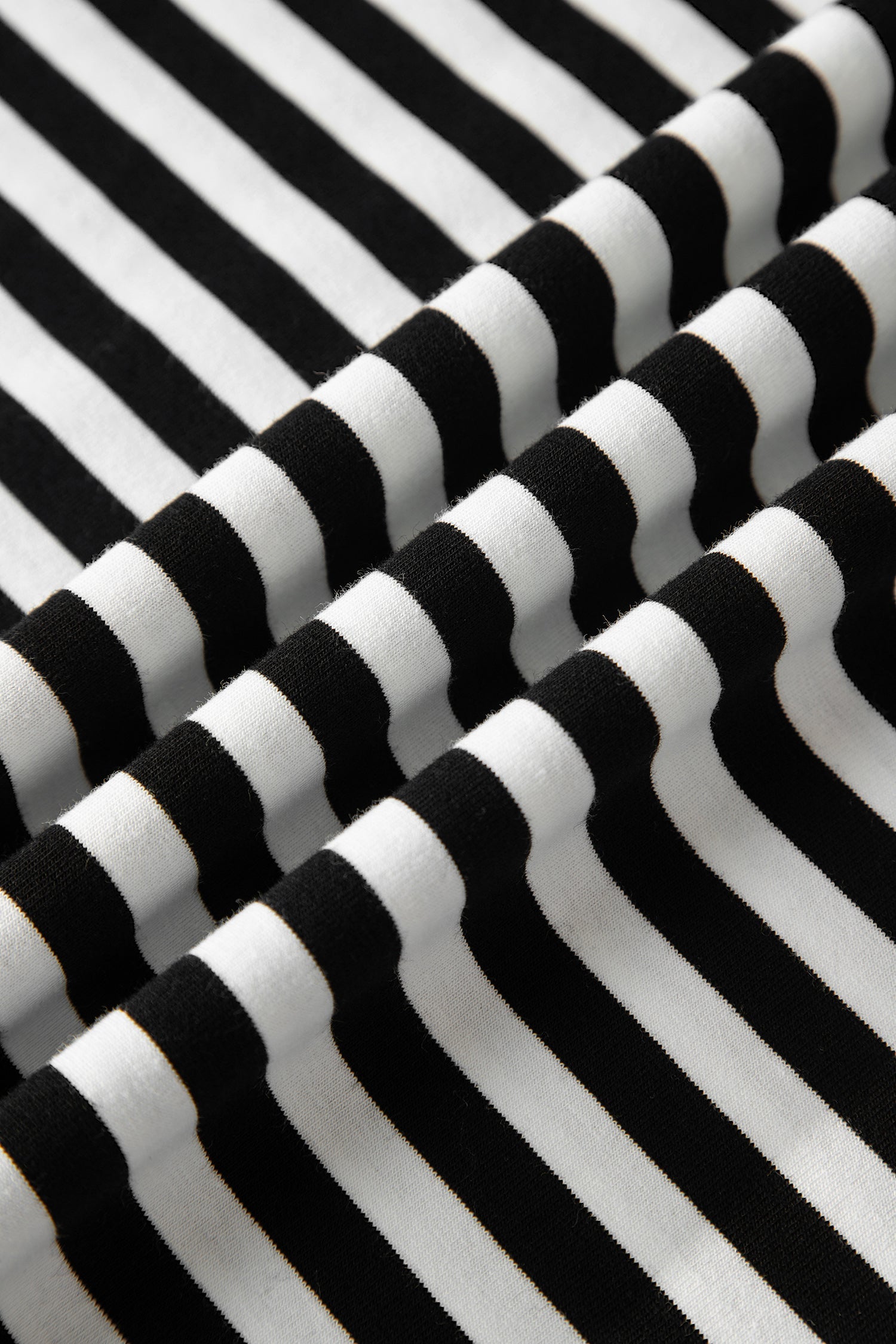 Stripe V-Neck Lace Trim Short Sleeve Tee