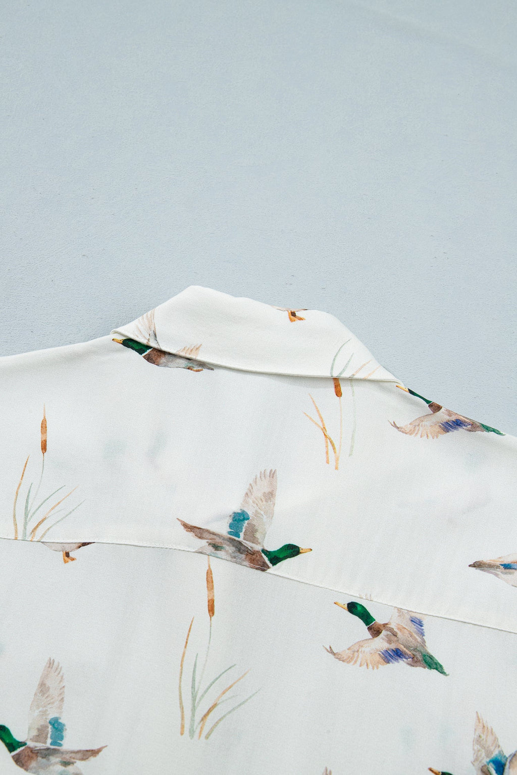 Mallard Button Flap Pocket Collared Blouse