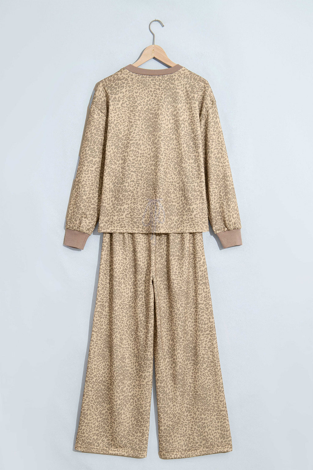Leopard Star Patch Long Sleeve Top & Pants Set