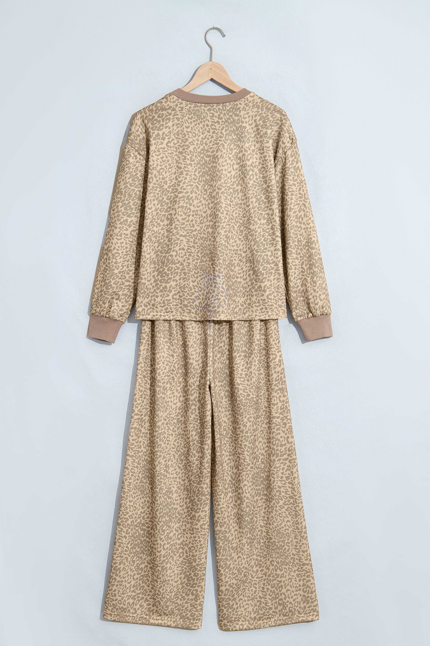 Leopard Star Patch Long Sleeve Top & Pants Set
