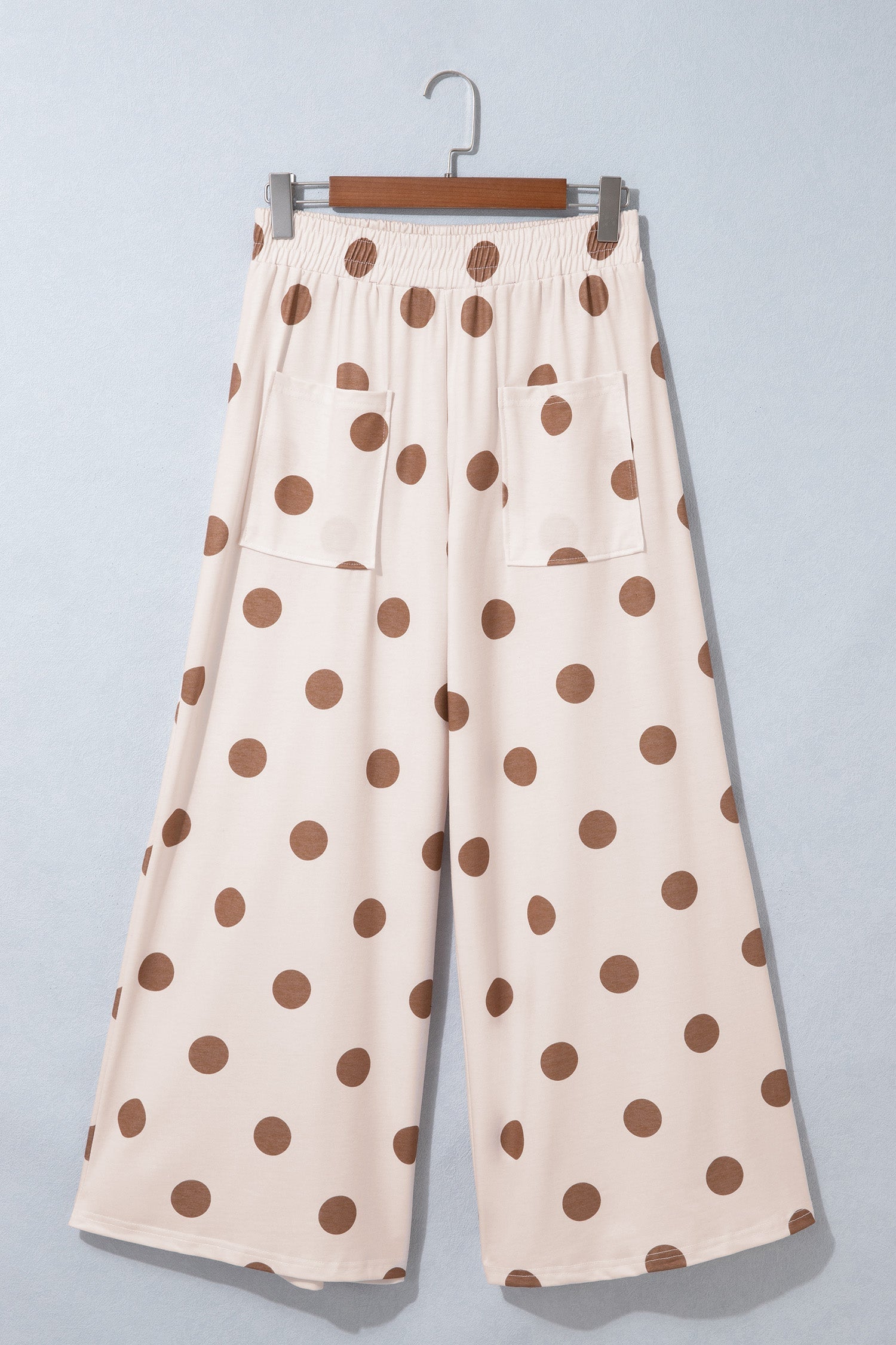 Polka Dot Wide Leg Elastic Waist Pants