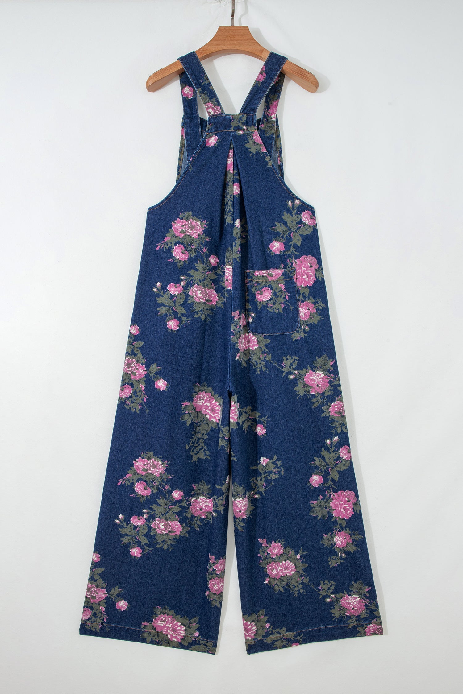 Floral Pleated High Waist Wide Leg Jumpsuit