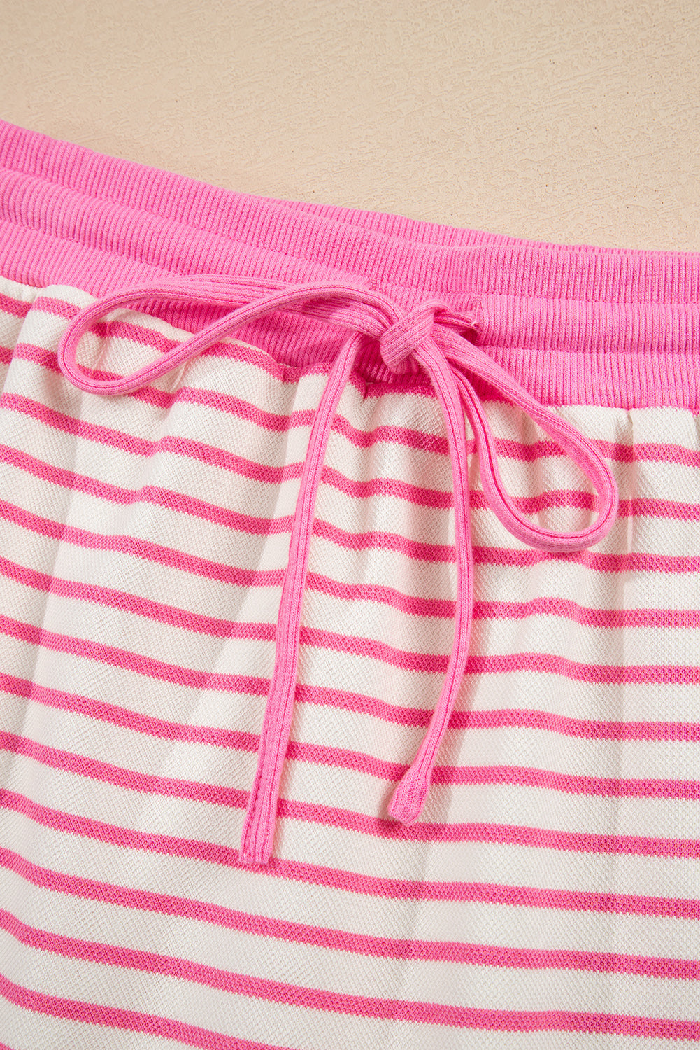 Stripe Collared V-Neck Pullover and Skort Set