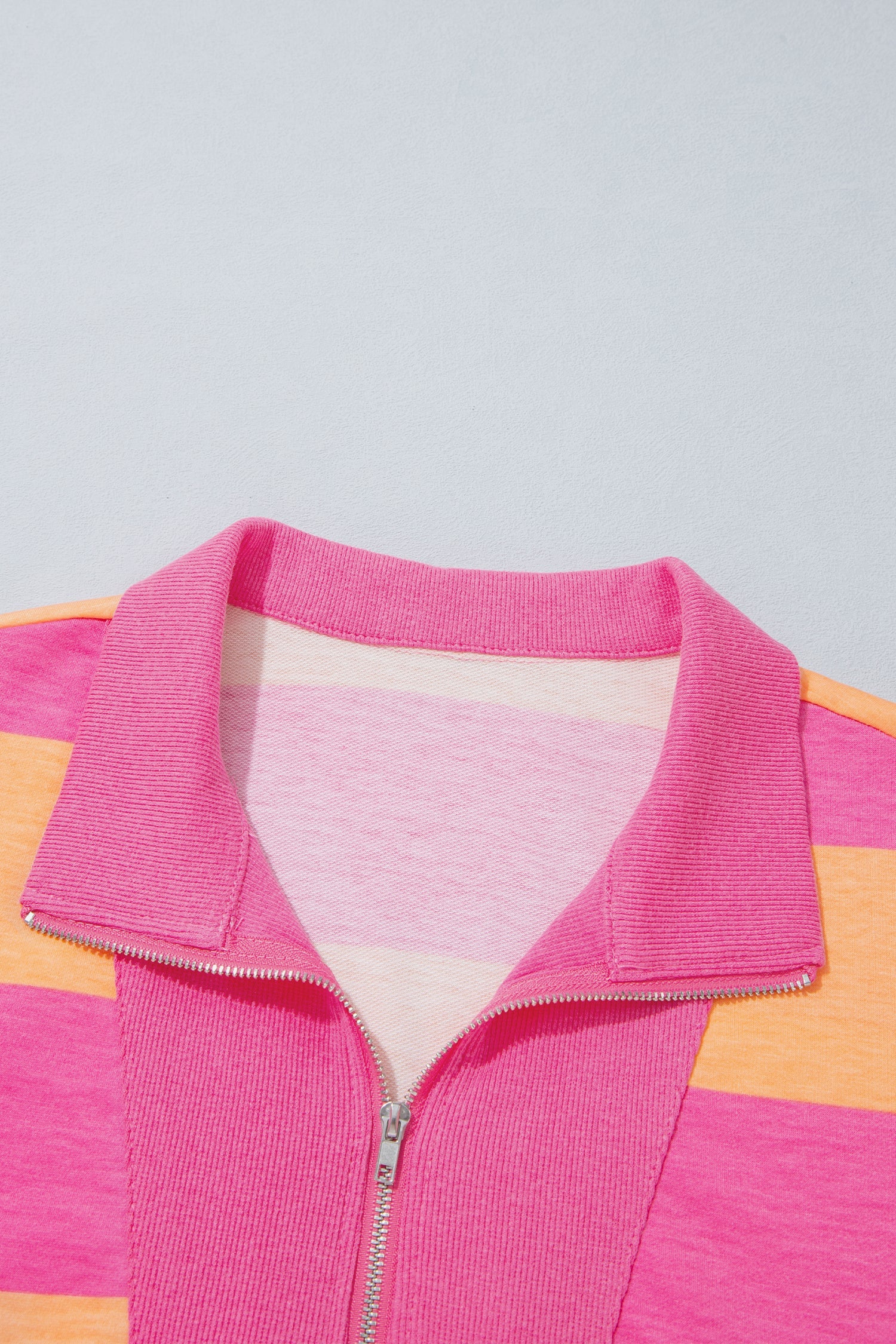 Stripe Colorblock 3/4 Sleeve Top and Pants Set