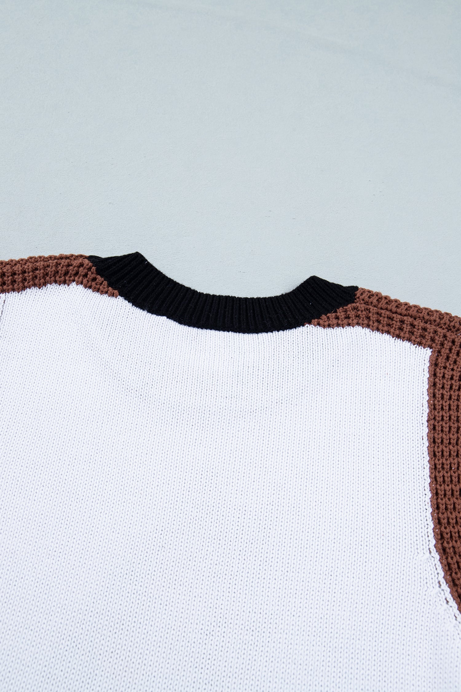 Western Horse Colorblock Trim Sleeveless Sweater Top