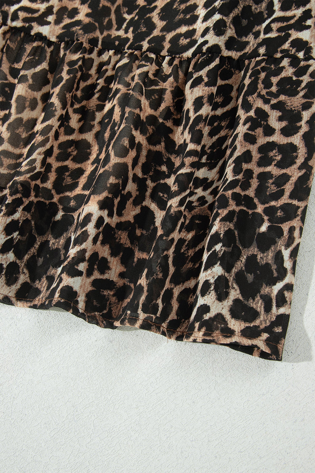 Leopard Long Sleeve Shift Mini Dress