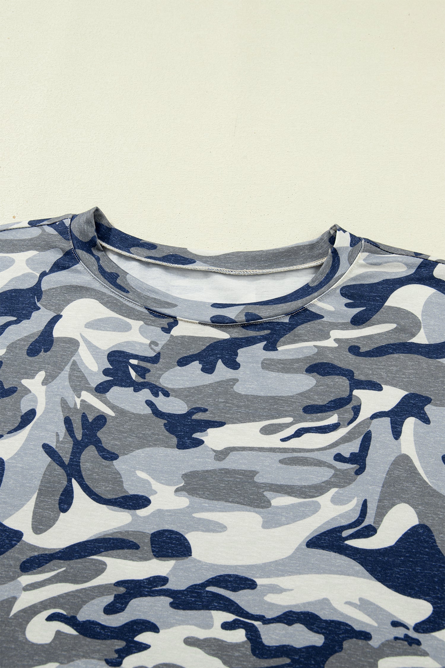 Plus Size Camo Crew Neck Short Sleeve Tee