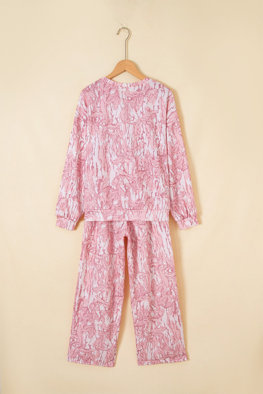 Floral Camo Sweatshirt & Drawstring Pants Set