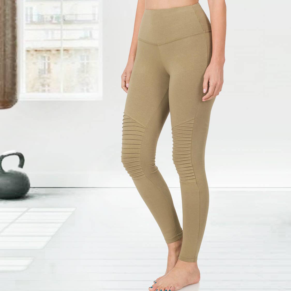 `.Tummy Control Leggings: DEEPAQUA-90093 / M