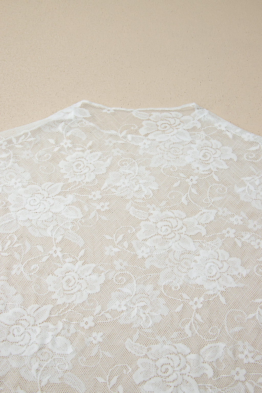 Plus Size Floral Mesh Long Sleeve Top