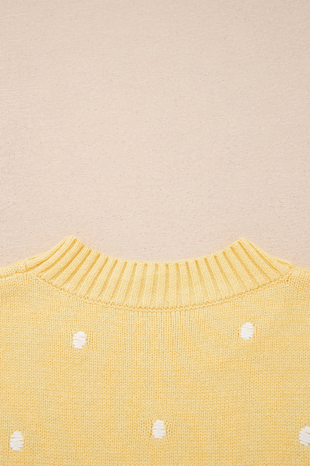 Polka Dot Bubble Short Sleeve Sweater