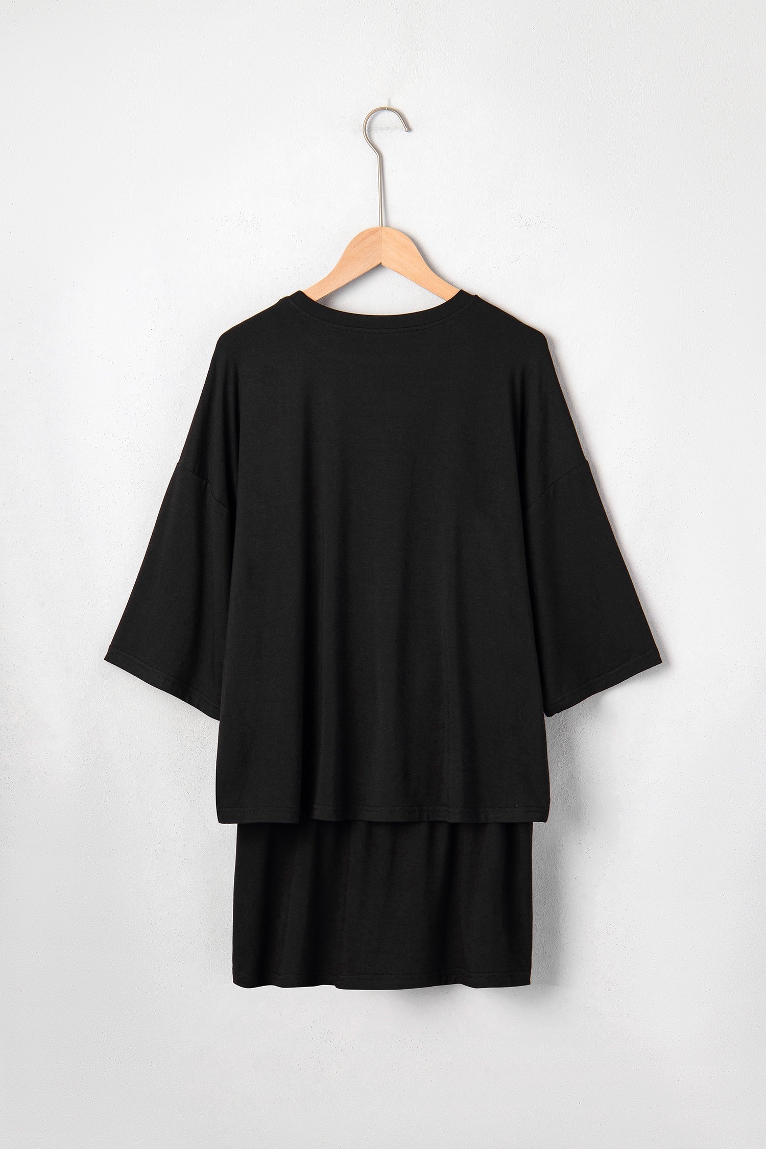 Solid Oversize Tee & Tie Wrap Mini Skort Set