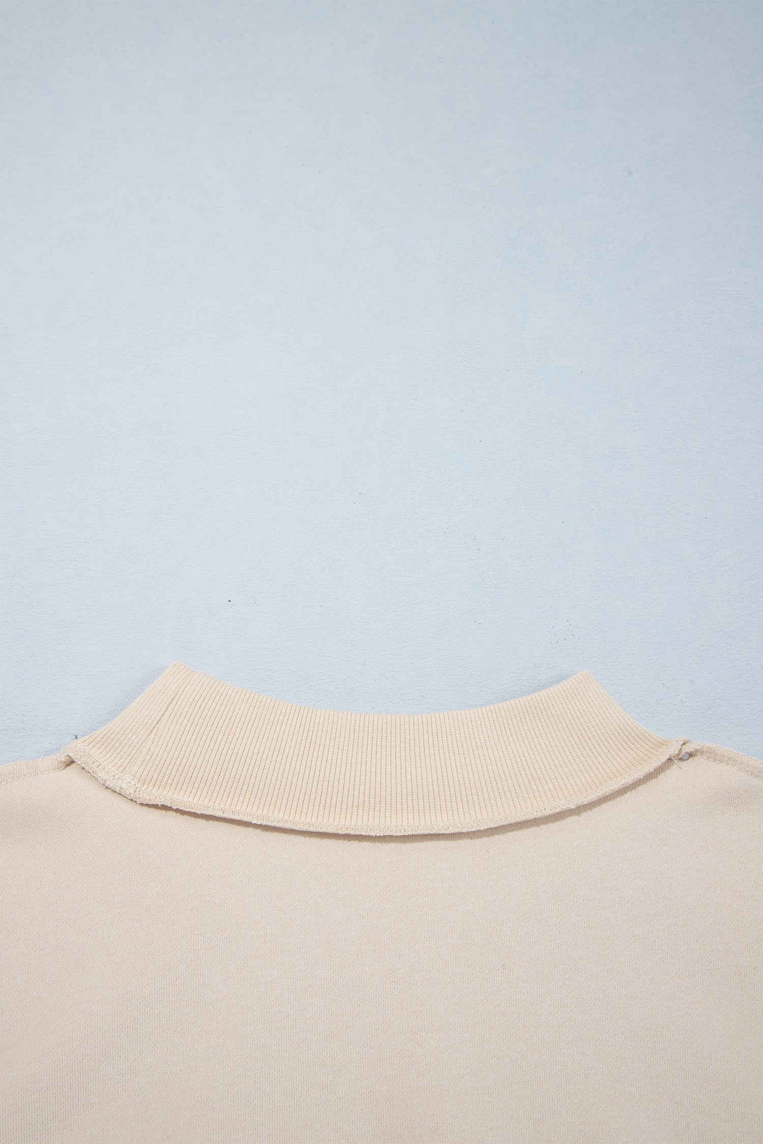 Christ Is King Cross Embroidery Exposed Seam Sweatshirt