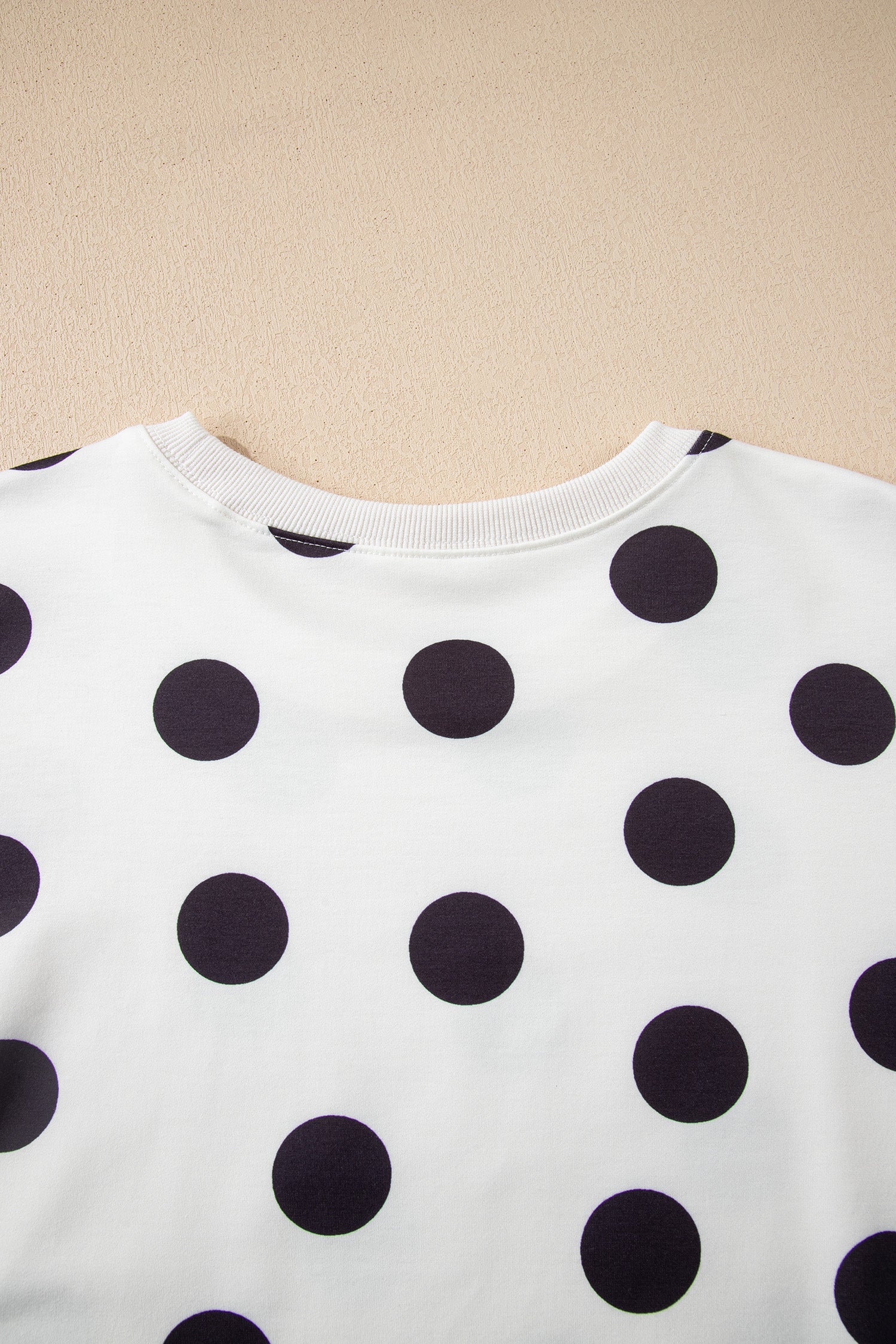 Polka Dot Pullover and Drawstring Shorts Set