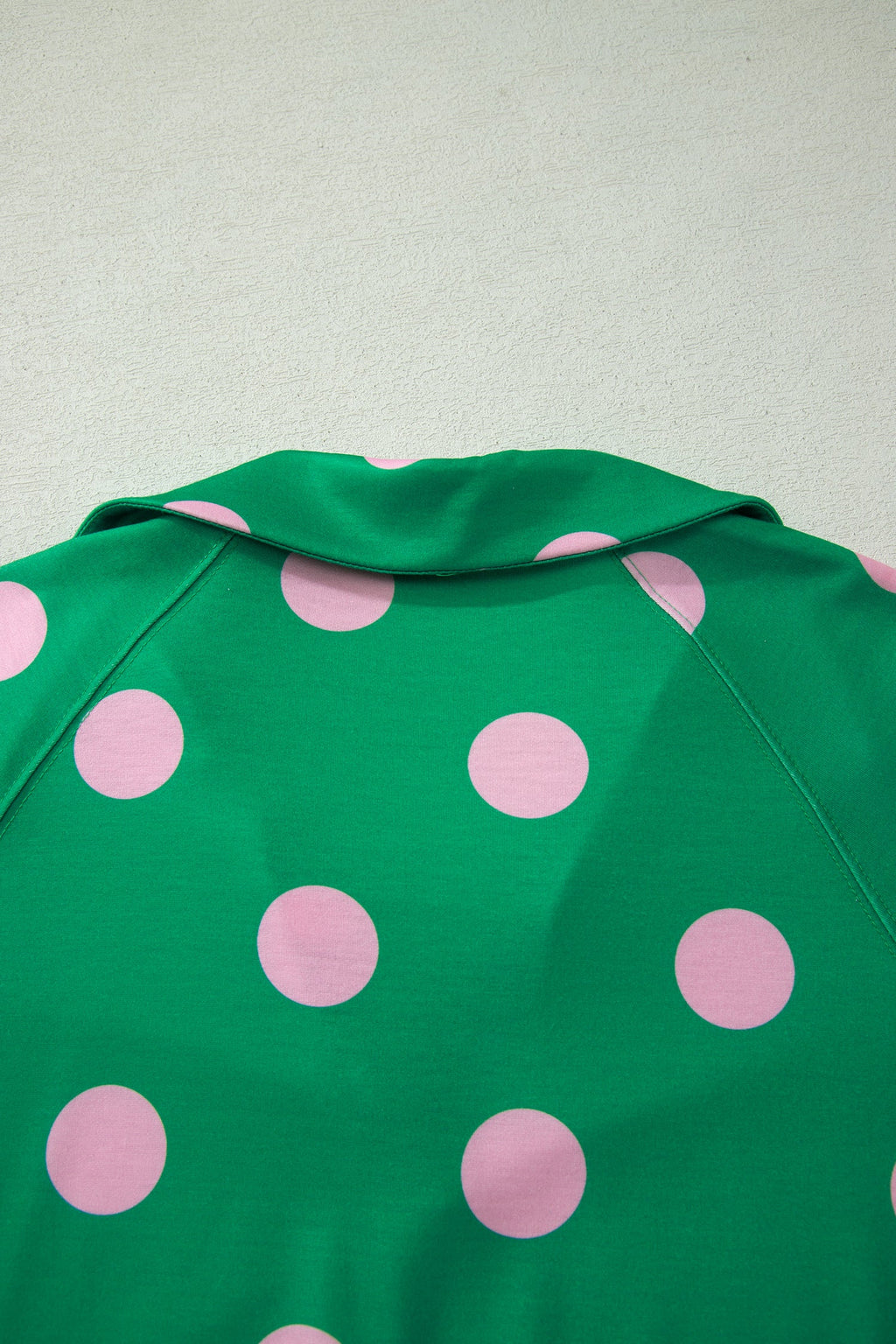 Polka Dot V-Neck Tee & Drawstring Shorts Set