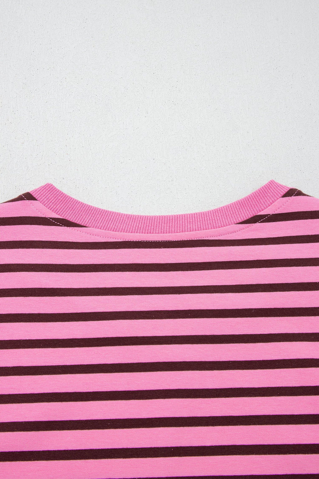 Stripe V-Neck Drop Shoulder Long Sleeve Top