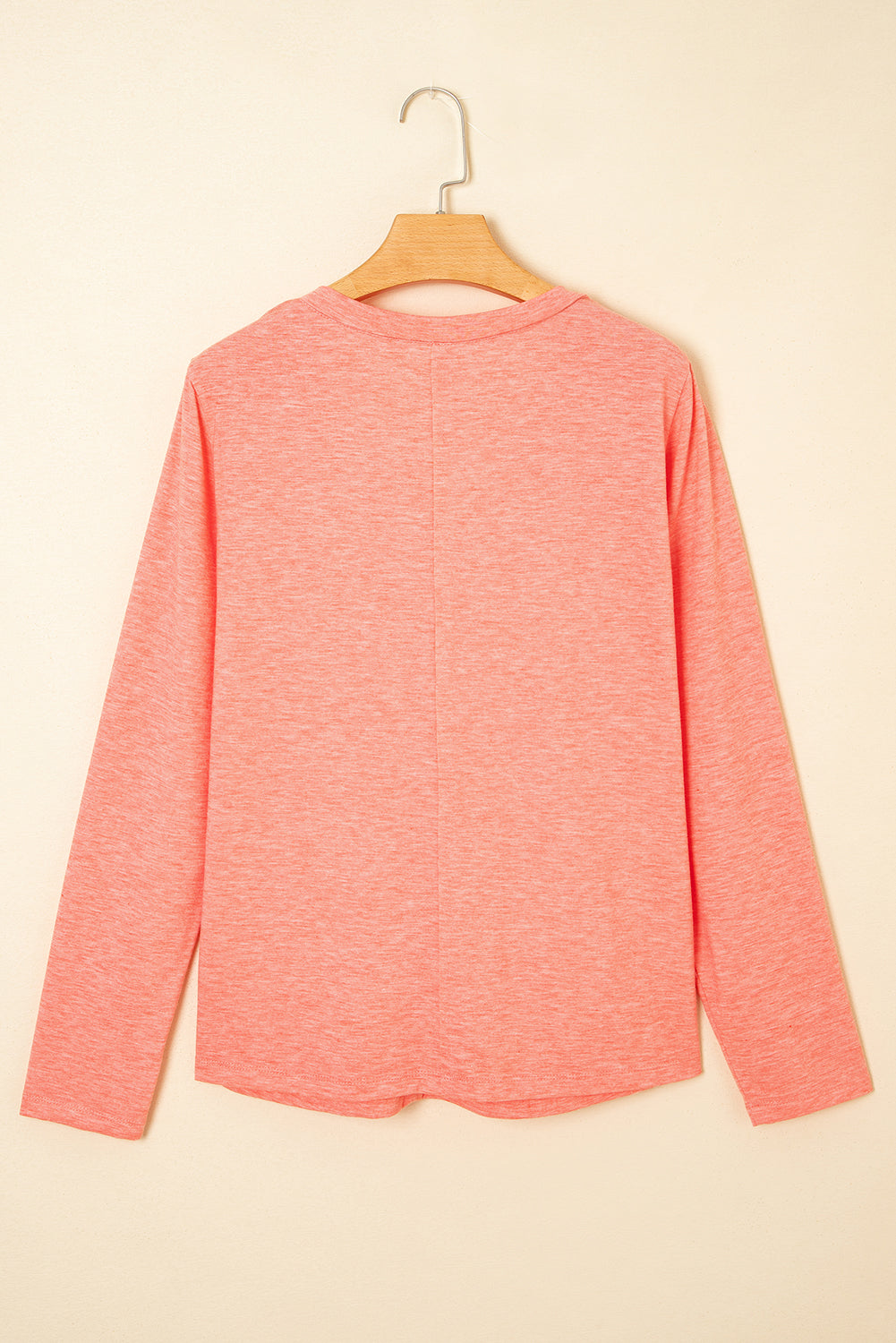 Floral Patchwork V-Neck Long Sleeve Top