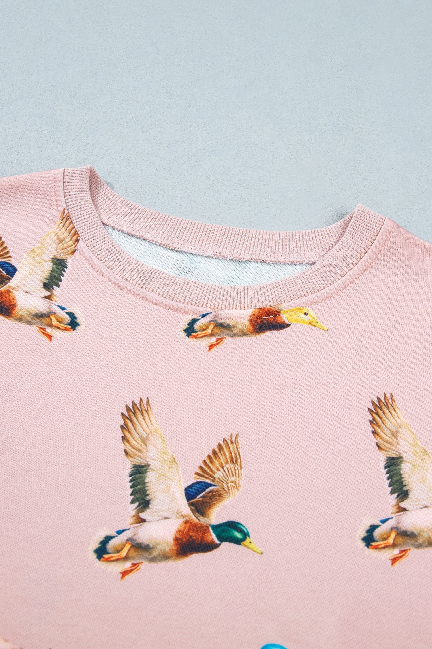 Mallard Duck Drop Shoulder Long Sleeve Sweatshirt