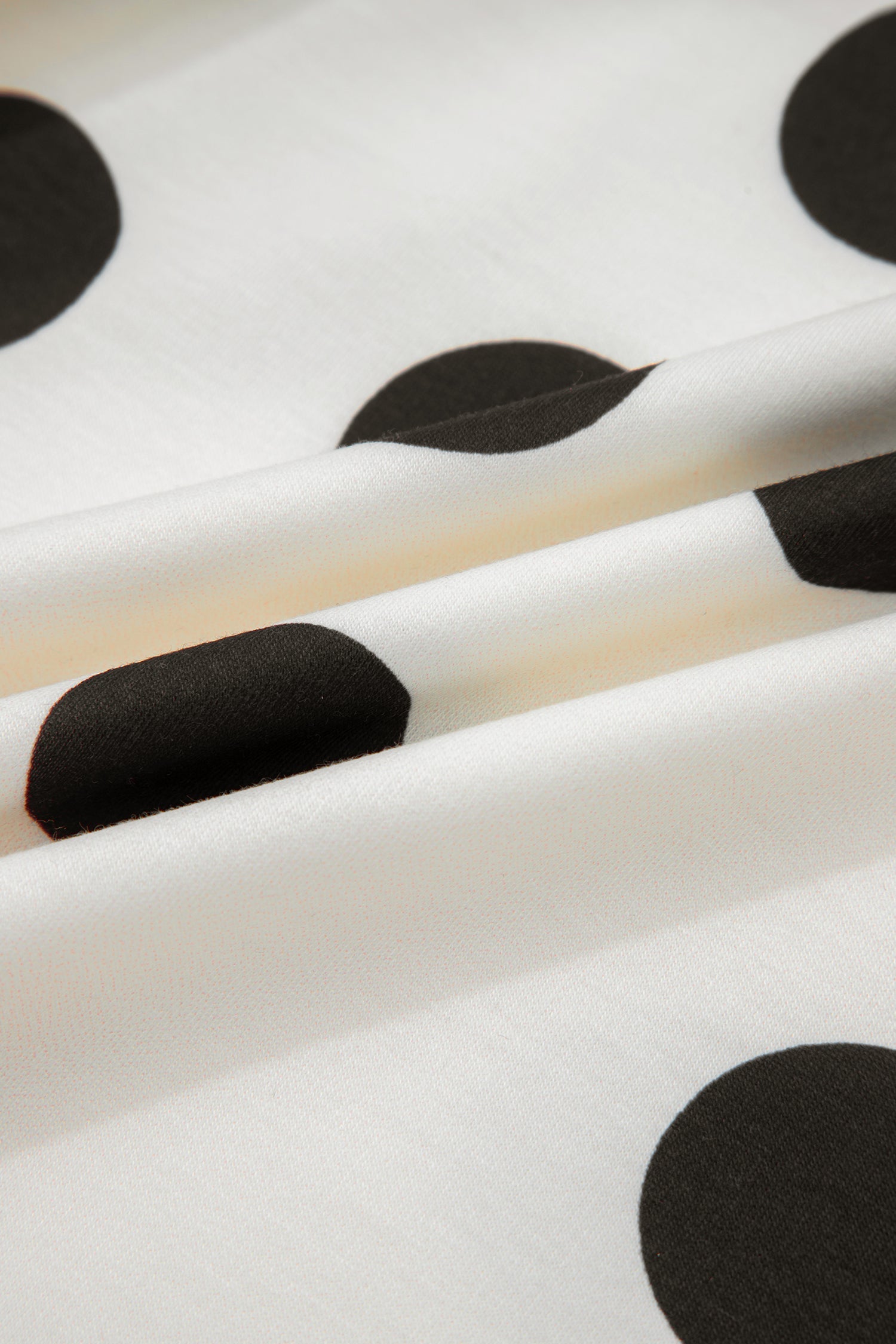 Polka Dot Long Sleeve Flared Mini Dress