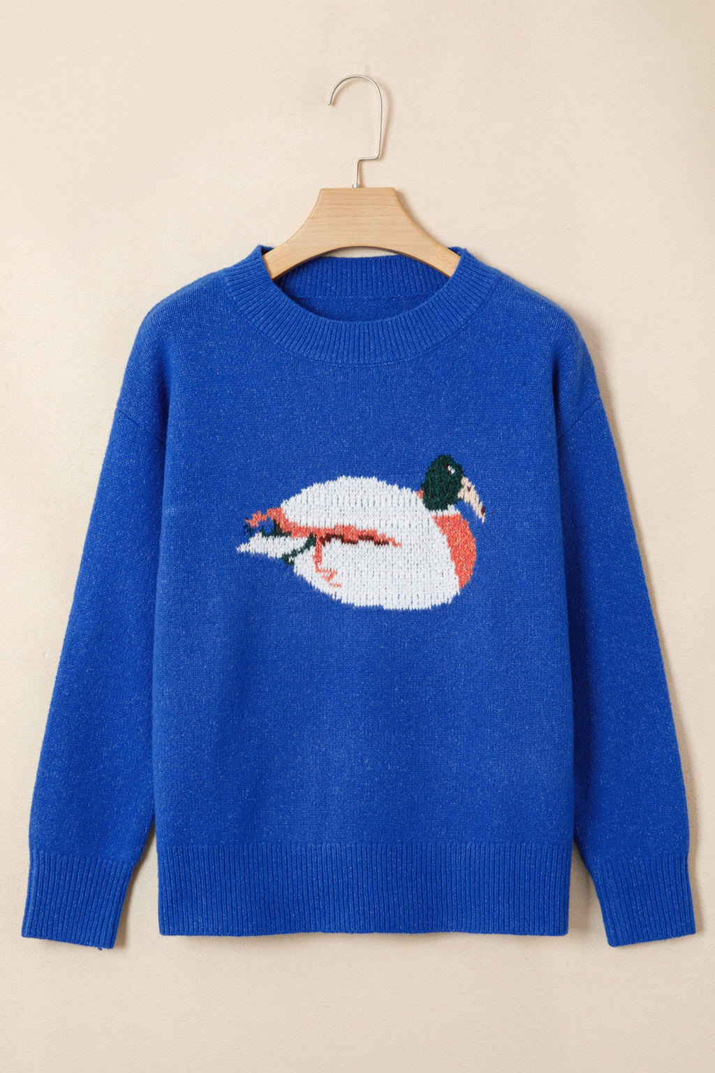 Mallard Duck Drop Shoulder Long Sleeve Sweater